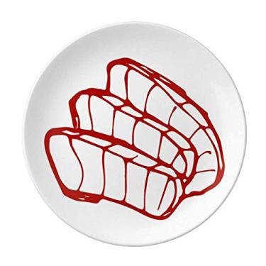 Imagem de Prato de comida cortado de peixe cru cortado de porcelana decorativa Salver talheres prato de jantar