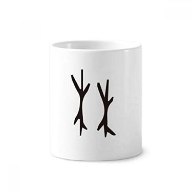 Imagem de Inscrição óssea com sobrenome chinês, suporte para caneta, caneca, suporte de cerâmica, suporte para lápis