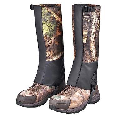 Imagem de Polainas de perna de caça camufladas impermeáveis e ajustáveis para botas de neve, capas de tênis de trilha leggings leves antirasgos para caminhadas ao ar livre, caminhadas, caminhadas na neve, alpinismo, M