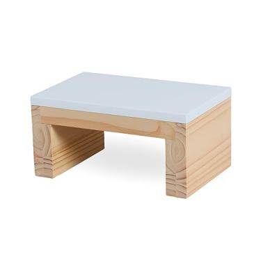 Imagem de Escada Infantil Madeira Quarto E Banheiro Banquinho Azul Bb