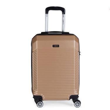 Imagem de Mala de Bordo Abs para Viagem Yins Ys21110 Cadeado Integrado Rodas Duplas Champagne