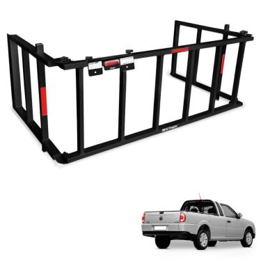 Imagem de Extensor de Caçamba Saveiro 1998 a 2009 Rampa Preto Gtnox