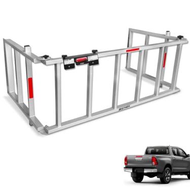 Imagem de Extensor de Caçamba Hilux 2016 a 2024 Rampa Prata Gtnox