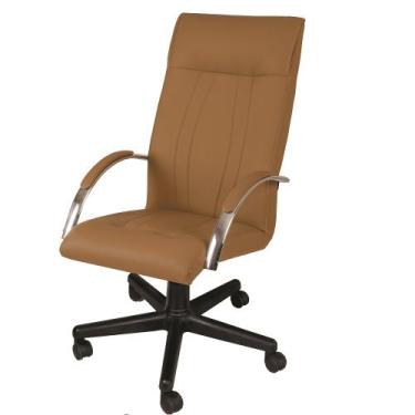 Imagem de Cadeira Giratória Escritório OFFICE Presidente Caramelo Relax c/ Rodiz