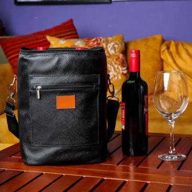 Imagem de Bolsa Para 4 Garrafas Porta Vinho Wine Bag Cooler Cerveja Gin Champanh