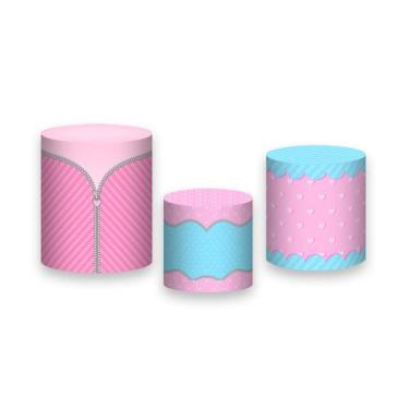 Imagem de Trio De Capa Cilindro - Zíper Rosa Poás 023 - Via Cores