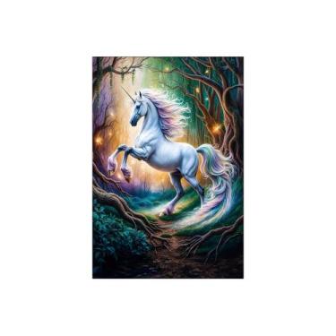 Imagem de Painel De Festa Vertical 1,50 x 2,20 - Unicórnio na Floresta Encantada