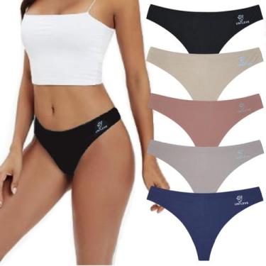 Imagem de Kit Calcinhas Fio Dental sem costura não Marca Com 10 Peças - Atacado 