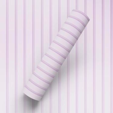 Imagem de Papel de Parede Adesivo Estilo Ripa De Madeira Roxo Pastel Quarto Infa