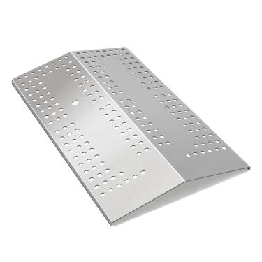 Imagem de Zemibi Substituição de placa térmica para Brinkmann 810-8750-S, 810-8755-F, modelos de churrasqueira a gás Charmglow 810-8750-F, 810-8750-S, 810-8752-S, capa de queimador de aço inoxidável, 43 cm x 26