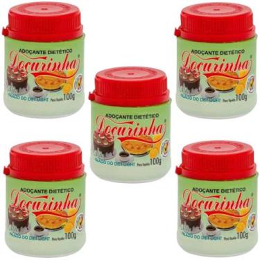 Imagem de 5x Adoçante Dietético Pó Vegano Sem Glúten E Lactose Doçurinha