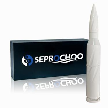 Imagem de Antena bullet de carro caminhão 50 cal, acessórios de rádio, substituição universal para GMC Sierra 1500 Chevy Dodge Ram Silverado 1500 2500 3500 Ford F150 F250 F350 padrão espiral (branco, 14 cm)