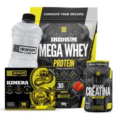 Imagem de Mega Whey + Kimera Thermo 30 Comps +  Atlas Creatina 60 Cáps + Galão C