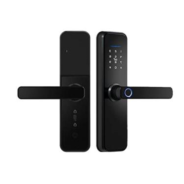 Imagem de Segurança biométrica por impressão digital inteligente WiFi senha fechadura eletrônica para abrir a porta remotamente (cor: 22 x 235 5572) (22 x 180)