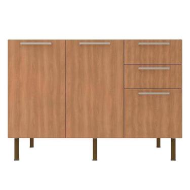 Imagem de Balcao Para Pia Sem Tampo 120 Cm Mdp 2p 3g Cz3100 Freijo Tecno Mobili Freijo