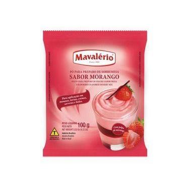 Imagem de Po p/ preparo de sobremesas sabor morango 100g mavalerio