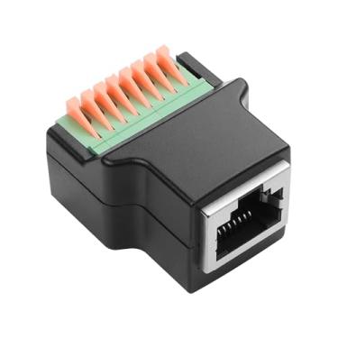 Imagem de YAODHAOD Adaptador Sem Solda De Conexão Rápida Rj45, Conector Fêmea 8P8C Para Terminal Crimpagem Mola 8 Pinos Extensor Ethernet Cat7 Cat6 Cat5 Cat5E
