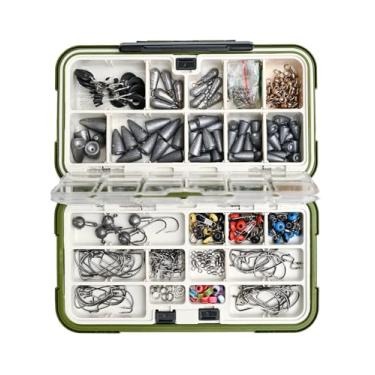 Imagem de LiFschal Kit De Acessórios Pesca Com 219 Peças, Incluindo Anzóis, Chumbadas, Pesos, Bóias Borracha, Gabaritos, Contas Pesca, Botões Giratórios, Equipamentos Caixa - Presentes Para Homens