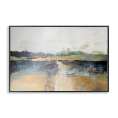 Imagem de Stupell Industries Paisagem abstrata inspirada no país design artístico giclée emoldurado preto por Elara Yasna, 76 x 50 cm