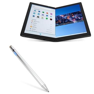 Imagem de BoxWave Caneta Stylus compatível com Lenovo ThinkPad X1 Fold - AccuPoint Active Stylus, caneta eletrônica com ponta ultrafina - prata metálica