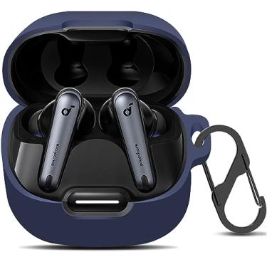 Imagem de LDSXAY Capa Protetora De Silicone Macio À Prova Choque Para Fones Ouvido Sem Fio Anker Soundcore Liberty 4 Nc (Azul)