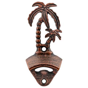 Imagem de Luwanburg Abridor de garrafas de palmeira de ferro fundido rústico de cobre antigo para festa de bar na praia