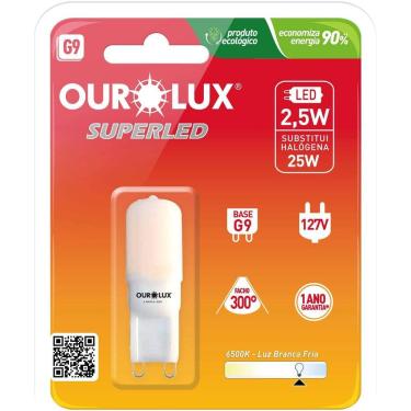 Imagem de Lampada Led Superled Base G9 2,5W 6500K Ourolux