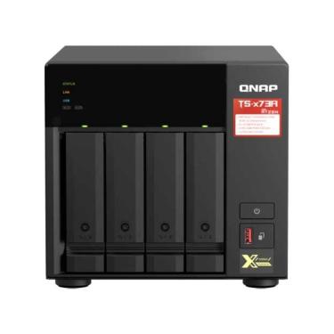 Imagem de Storage Qnap 8GB, NAS, AMD Ryzen Embedded V1500B, 2.2Ghz, SODIMM DDR4, Torre 4x Baias, Sem HD