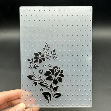 Imagem de Modelo de pasta em relevo de plástico 3D, textura rosa, ponto de onda, tamanho A6 para fazer cartões, faça você mesmo, scrapbook, papel, artesanato, artesanato, scrapbook, artes, decoração