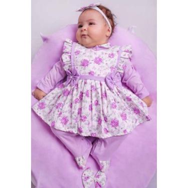 Imagem de Saída de Maternidade Menina Duda 04 peças Floral - Maribaby Enxovais ,