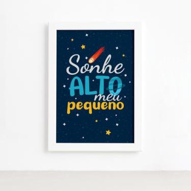 Imagem de Quadro Sonhe Alto Meu Pequeno Sistema Solar 22x32cm - Quartinhos