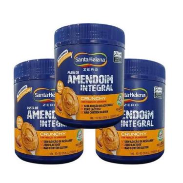 Imagem de Kit 3 Pasta de Amendoim Integral CHUNCHY 450g Santa Helena