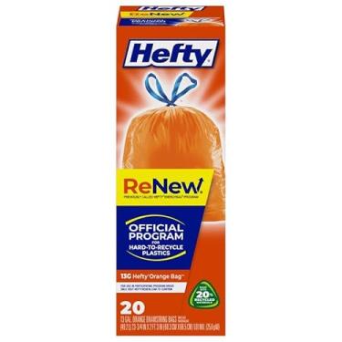 Imagem de Hefty Sacos de reciclagem ReNew 13 gal Cordão pacote com 20 1,01 mil