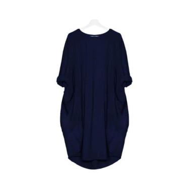 Imagem de Vestido Casual De Verão plus Size Para Mulheres, Manga Longa Solta, Só