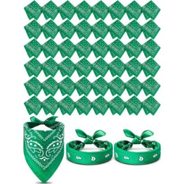 Imagem de Tipo de unidade de bandana: 48 peças, Paisley, unissex, verde escuro -