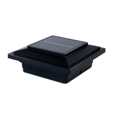 Imagem de Effuse Tampa de poste solar de iluminação para capas de poste Trex (preto)