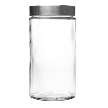 Imagem de LYOR - Pote com Tampa Prata com Visor Acrilíco 1,8L Vidro