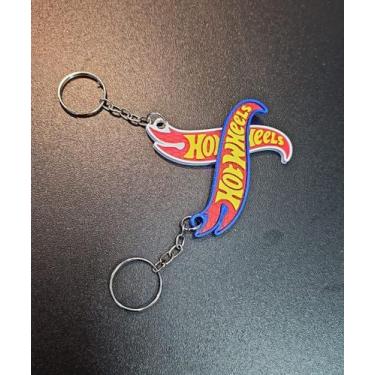 Imagem de Kit 2 Chaveiros Hotwells Lembrancinha Tema Festa Hot Wheels - Azul / B