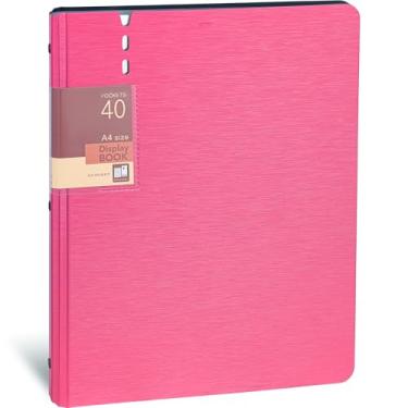 Imagem de WORPSON Fichário de apresentação com 40 bolsos, exibe 80 páginas, 23 x 30 cm com mangas de plástico, organizador de portfólio para documentos, certificados, obras de arte, fotos, protetores de folhas