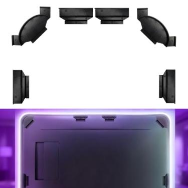 Imagem de Conjunto de suportes compatível com faixa de luz gradiente Philips Hue Play de 55 em 65 em 190 cm, kit de suportes de fita de luz Hue, conjunto de clipes de montagem de fitas de LED de longa duração,