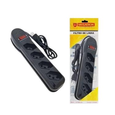 Imagem de Filtro De Linha Megacabos 4 Tomadas 3p Preto