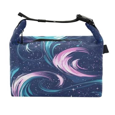 Imagem de STAYTOP Linda lancheira da galáxia da Via Láctea com fivela, lancheira isolada para meninos e meninas, lancheira térmica para trabalho escolar