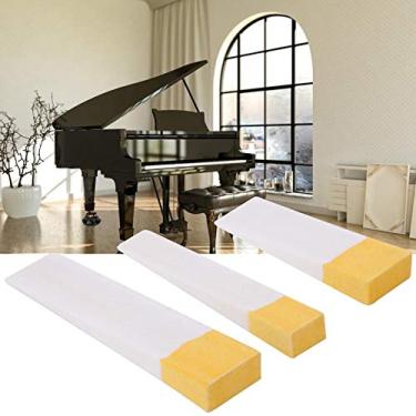 Imagem de Cryfokt Cunha de Feltro Mudo Durável Laranja Branco Piano Afinação Cunha para Necessidades de Afinador 3 Pces Sentiu Mudo para Jogadores de Piano