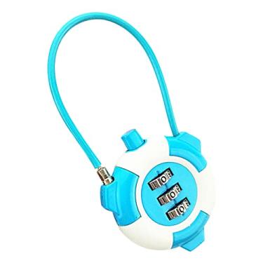 Imagem de Yinhing Bloqueio de Combinação de Liga de Zinco para Bagagem de Computador, Mala de Viagem, Bloqueio de Senha Com Mostrador Digital para Armários de Academia, Caixas de Ferramentas (Azul)