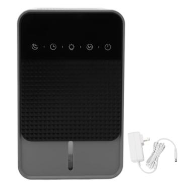 Imagem de Desumidificador semicondutor Display digital Função de degelo Temporizador Alerta cheio de água Desligamento automático Luz ambiente de 7 cores para quarto de casa Porão ABS (Plugue dos EUA)