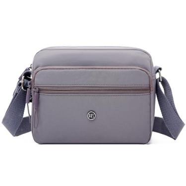 Imagem de COOLOME Bolsa transversal de nylon para mulheres, bolsa mensageiro de ombro com alça de ombro ajustável, Roxa
