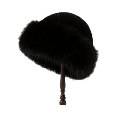 Imagem de Chapéu De Pescador Feminino De Pelúcia Grossa, Macio E À Prova De Frio