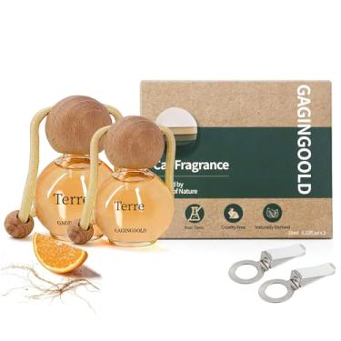 Imagem de GAGINGOOLD Purificador de ar para carro, pacote com 2, difusor de óleo essencial Terre Scent de longa duração até 150 dias, acessórios fofos para carro com 2 clipes de ventilação para presente para