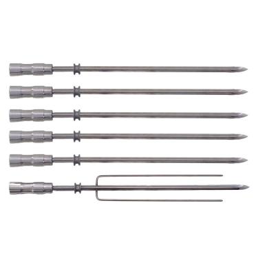 Imagem de Kit 6 Espetos Cabo Térmico 65cm para Churrasqueiras Titan