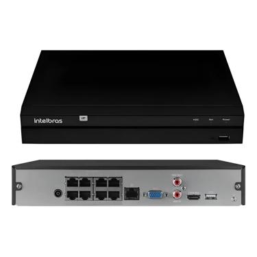 Imagem de Nvr Intelbras 8 Portas Poe Gravador Vídeo Ip Nvd 1408 P